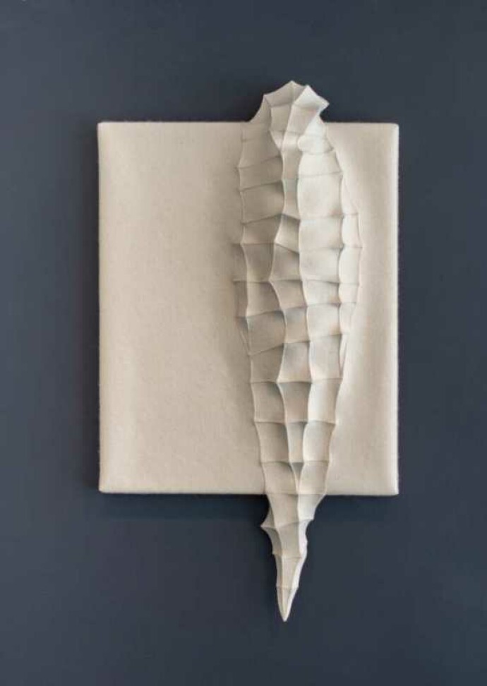 Fabric artist, Chung-Im Kim's series of felt tapestries called, 