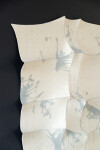 This contemporary white and blue-gray tapestry was hand-sewn by Canadian fabric artist Chung-Im Kim. Image 5