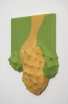 This sculptural wall hanging is inspired by nature and made from textiles by a Canadian artist. Image 3