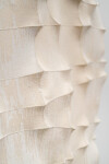 This contemporary white sculptural wall hanging was handmade. Image 8