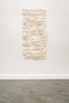 This contemporary white sculptural wall hanging was handmade. Image 2