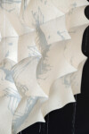 This contemporary white and blue-gray tapestry was hand-sewn by Canadian fabric artist Chung-Im Kim. Image 10