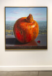 This realistic oil painting is a still life of a pomegranate. Image 3