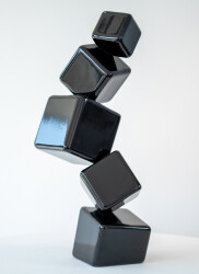 Hand forged from steel this abstract indoor sculpture is by Claude Millette.