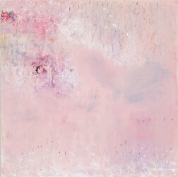 This contemporary abstract landscape painting is inspired by nature.