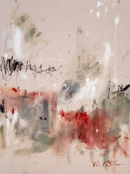 This contemporary acrylic abstract painting was inspired by nature.