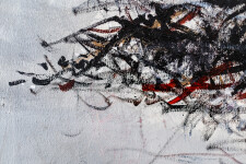 This contemporary abstract acrylic painting is inspired by nature. Image 7