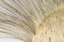 This contemporary sculpture is a mask forged from air craft cable and then carefully gilded with gold leaf. Image 9