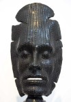 This powerful and haunting life-sized mask by Dale Dunning is cast in bronze and sits on its own pedestal. Image 5