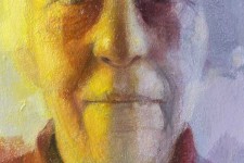 In this beautifully rendered oil painting, Dan Hughes has captured a glowing and sensitive portrait of his mother, Margaret. Image 4