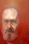 In this haunting self-portrait by Canadian realist Dan Hughes, the artist’s face seems to emerge from a rich red background. Image 5