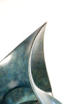 As graceful as a dancer’s form, this contemporary bronze sculpture in a striking deep turquoise patina is by David Chamberlain. Image 7