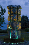 This contemporary abstract monumental stone sculpture is by David Perrett. Image 13