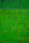 This contemporary abstract painting by David Sorensen explores a green palette. Image 5