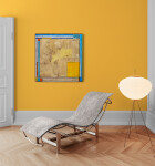 This contemporary abstract oil painting in yellow is one of David Sorensen’s Mondrian series. Image 12