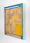 This contemporary abstract oil painting in yellow is one of David Sorensen’s Mondrian series. Image 3