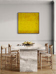 This contemporary abstract painting by David Sorensen explores a bright yellow palette. Image 10