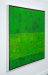 This contemporary abstract painting by David Sorensen explores a green palette. Image 3