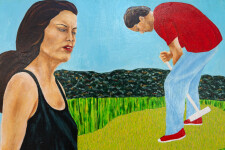 This contemporary figurative oil painting explores themes of politics and culture. Image 4