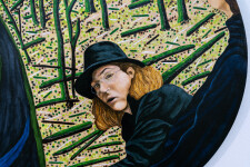 This contemporary figurative oil painting explores themes of politics and culture. Image 4