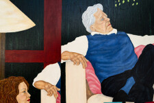 This contemporary figurative oil painting explores themes of politics and culture. Image 2