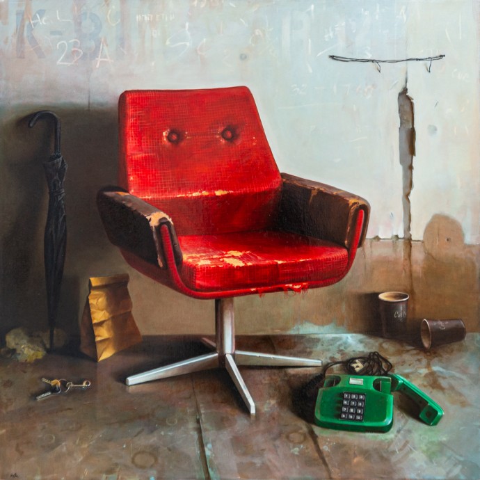 Red Chair and Green Phone