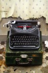 Typewriter and Wastebasket Image 2