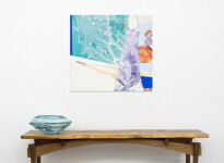 Vancouver-based artist Fiona Ackerman’s abstract paintings are uniquely bold compositions that explore colour, texture and pattern. Image 7