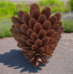 The large pine cone sculptures by Floyd Elzinga have become beloved and collected classics that now grace many public venues in the country. Image 4