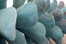 This large bronze sculpture by Floyd Elzinga is simply a ‘knock-out’ with its bright turquoise patina. Image 6