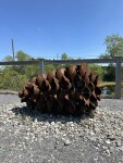 This contemporary outdoor steel sculpture of a pine cone by Floyd Elzinga is also wood-burning. Image 3