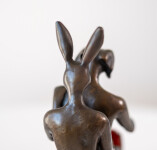 This contemporary bronze figurative tabletop sculpture featuring animals is by Gillie and Marc. Image 13