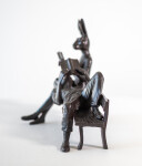 This contemporary bronze figurative tabletop sculpture featuring animals is by Gillie and Marc. Image 7