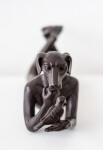 This contemporary figurative bronze tabletop sculpture featuring a dogman is by Gillie and Marc. Image 3
