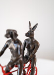 This contemporary figurative bronze tabletop sculpture featuring animals is by Gillie and Marc. Image 11