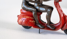 This contemporary bronze figurative tabletop sculpture featuring animals is by Gillie and Marc. Image 11