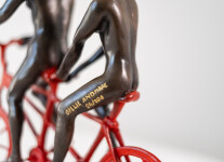 This contemporary figurative bronze tabletop sculpture featuring animals is by Gillie and Marc. Image 8