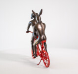 This contemporary figurative bronze tabletop sculpture featuring animals is by Gillie and Marc. Image 5