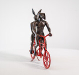 This contemporary figurative bronze tabletop sculpture featuring animals is by Gillie and Marc. Image 2