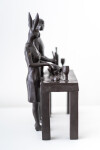 This contemporary figurative bronze tabletop sculpture featuring a hybrid dog and rabbit as chefs is by Gillie and Marc. Image 4