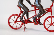 This contemporary figurative bronze tabletop sculpture featuring animals is by Gillie and Marc. Image 7