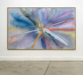 This modern abstract is a Harold Feist 'spoke' painting. Image 8