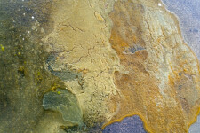 This modern abstract is a Harold Feist 'spoke' painting. Image 6