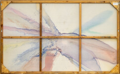 This modern abstract is a Harold Feist 'spoke' painting. Image 7