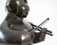 This contemporary bronze table top sculpture of a violinist is by Howard Newman. Image 12