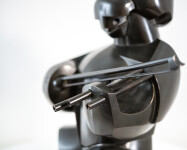 This contemporary bronze table top sculpture of a violinist is by Howard Newman. Image 10