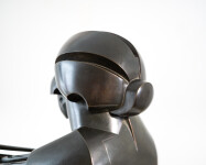 This contemporary bronze table top sculpture of a violinist is by Howard Newman. Image 11