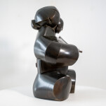 This contemporary bronze table top sculpture of a violinist is by Howard Newman. Image 4