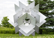 The powerful architectural form of this contemporary sculpture was created by Jah Qube—a collaboration between Toronto-based artist Javid Ja… Image 2