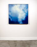 The airy, ethereal quality of a white cloud rising in a deep blue sky is beautifully rendered in this mixed media composition by James Lahey… Image 2
